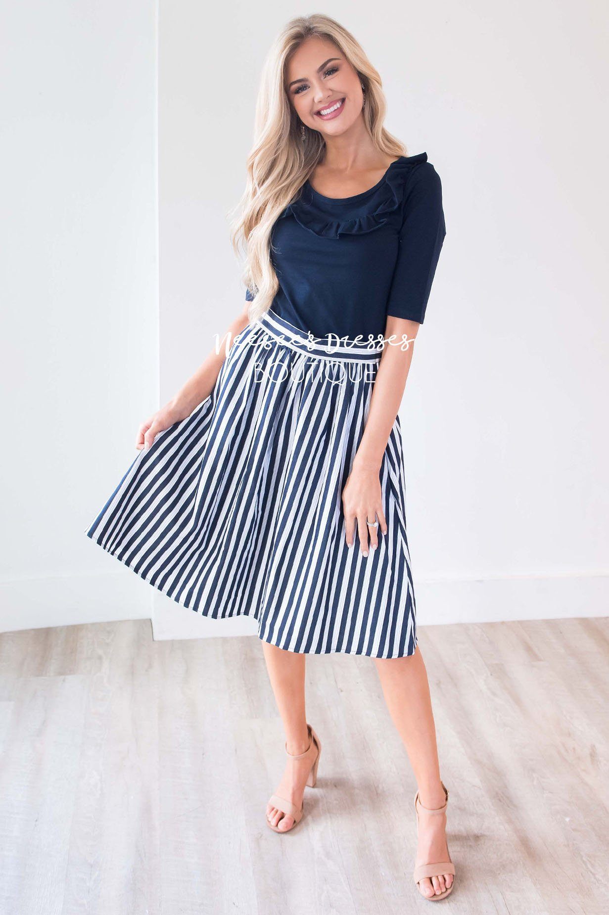 Plan On This Love Striped Skirt