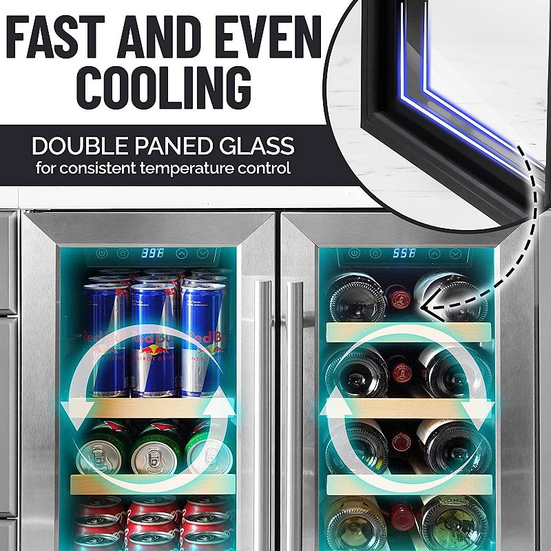 CavaPro Dual Zone Wine Cooler Refrigerator 24”