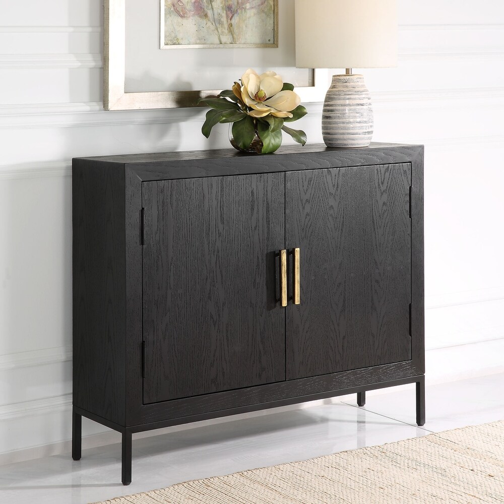 Uttermost Front Range Dark Oak 2 Door Cabinet   40.25 W X 32.5 H X 11.625 D (in)