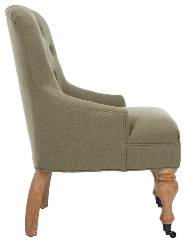 Lincoln Tufted Arm Chair Granite   Traditional   Armchairs And Accent Chairs   by V.S.D Furniture  Houzz