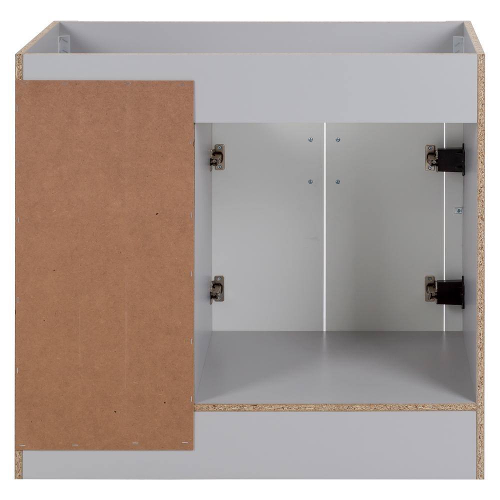 Home Decorators Collection Ridge 36 in. W x 21.6 in. D x 34 in. H Bath Vanity Cabinet without Top in Pearl Gray RG36-PG
