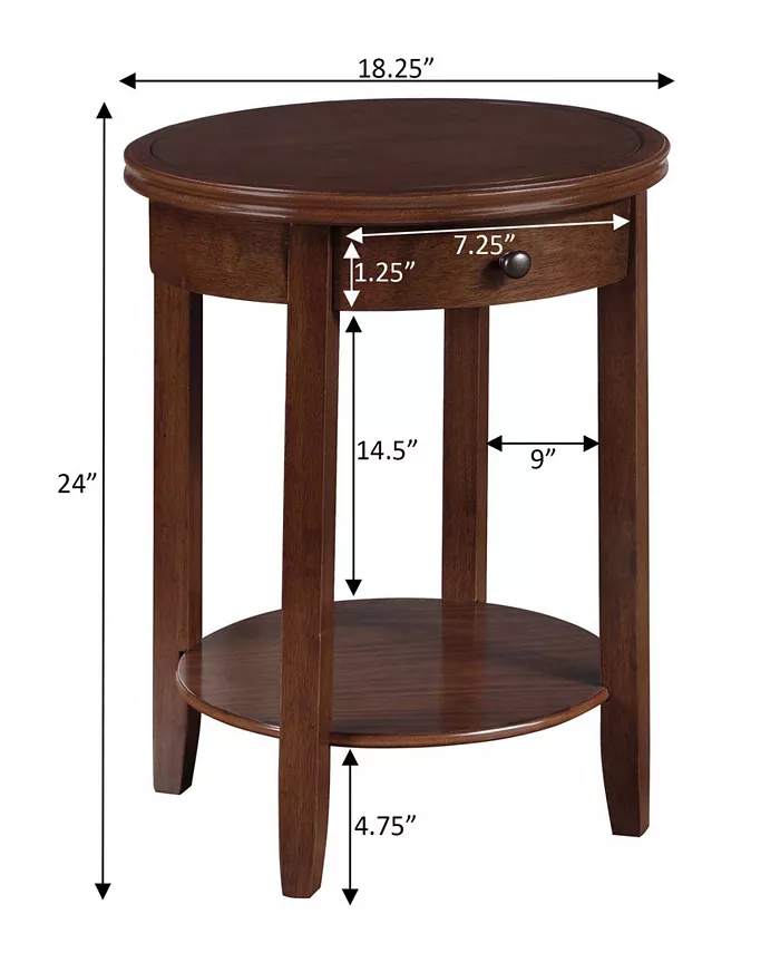 Convenience Concepts 18.25 Rubber wood AH Baldwin End Table