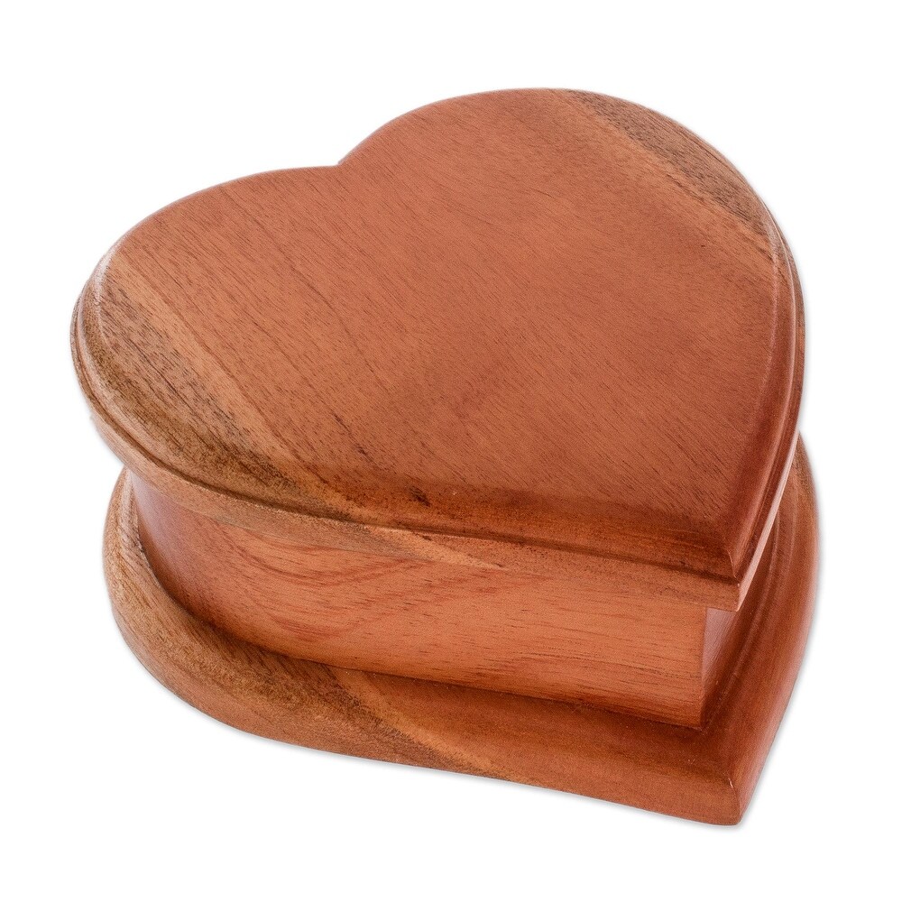 Novica Handmade Burning Love Wooden Jewelry Box