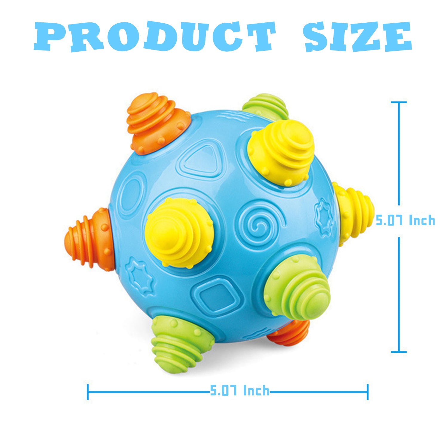 Toddlers Baby Music Shake Dancing Ball Toy， Baby Crawling Toys， Bouncing Sensory Learning Ball Toys， Toys for 1+ Year Old