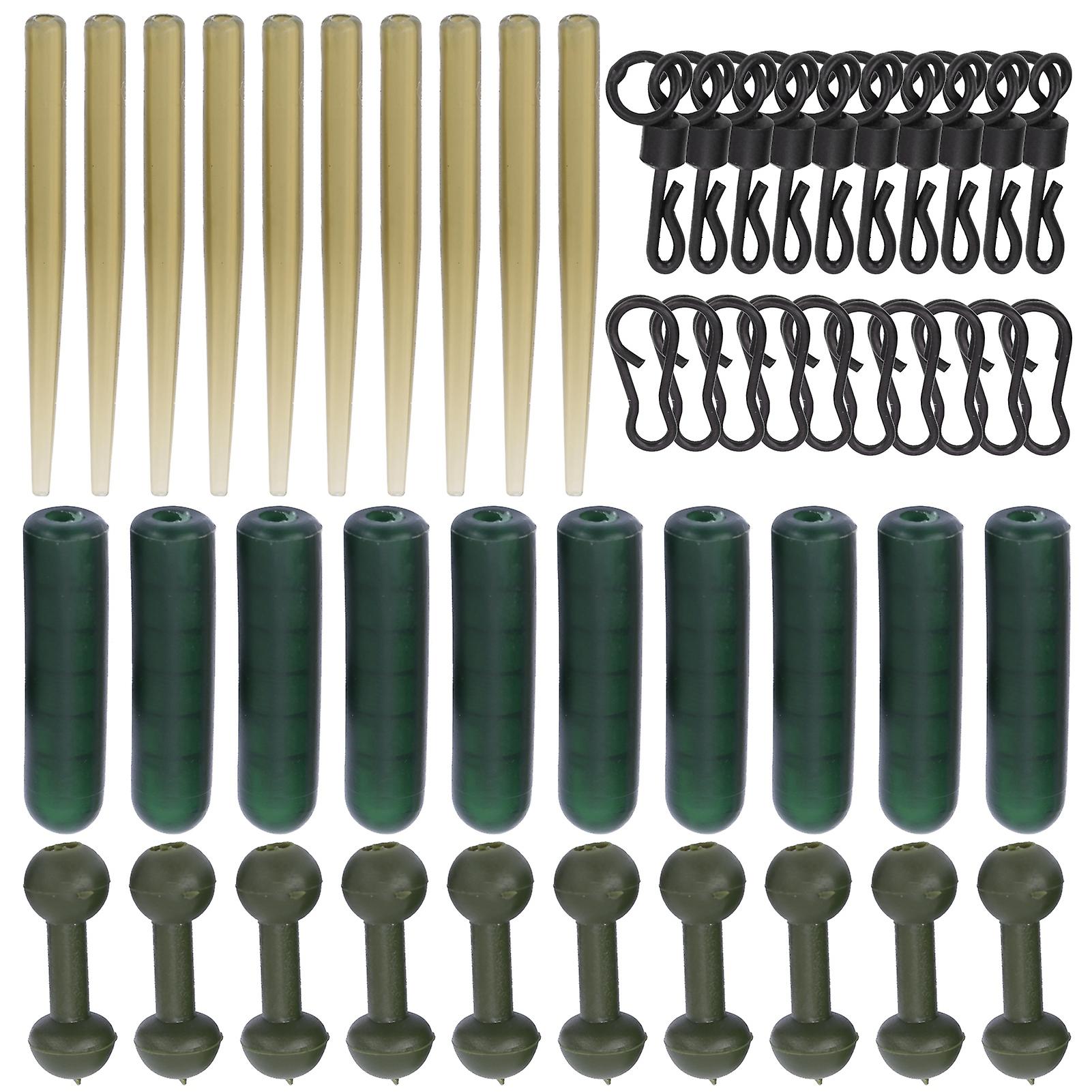 50pcs/set Short Pipe Long Hat Anomaly Pins Q Swivel With Ring Dumbbell Fishing Tool Suits