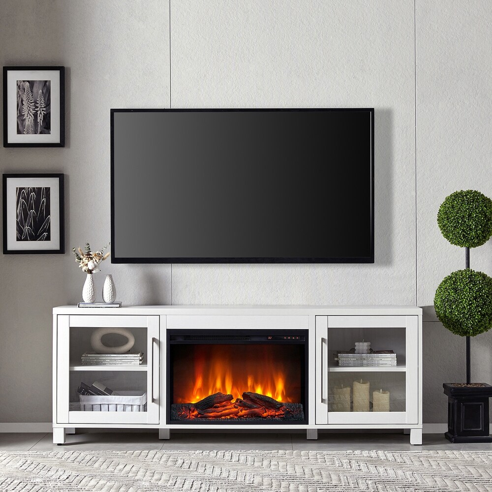 Quincy TV Stand with Fireplace Insert