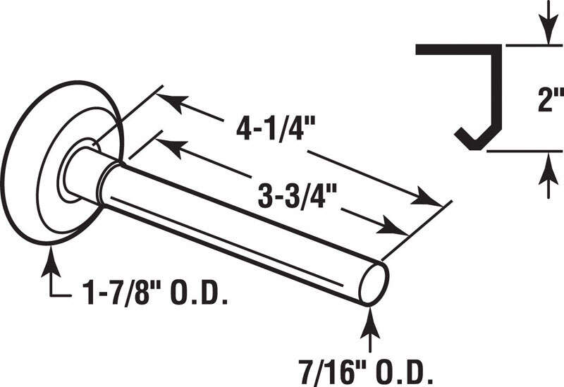 Prime-Line 1/2 in. W X 4.25 in. L X 1-7/8 in. D Plastic Garage Door Roller