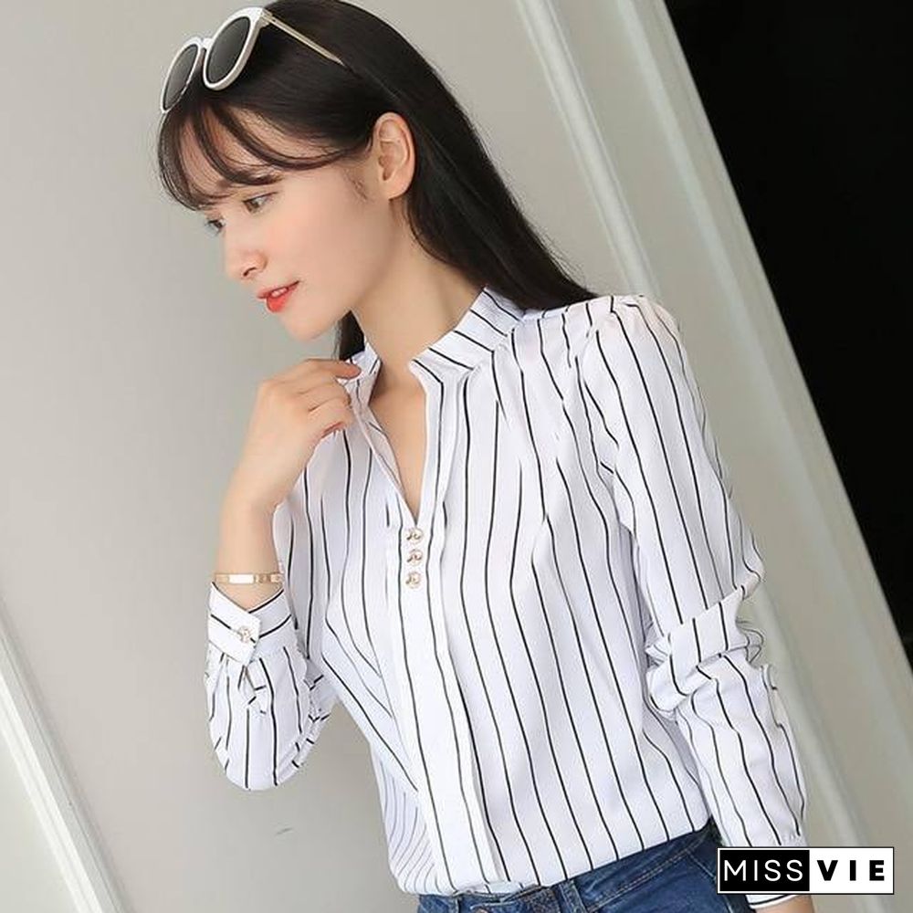 Women Tops And Blouses Office Lady Blouse Slim Shirts Women Blouses Plus Size Tops Casual Shirt Female Blusas