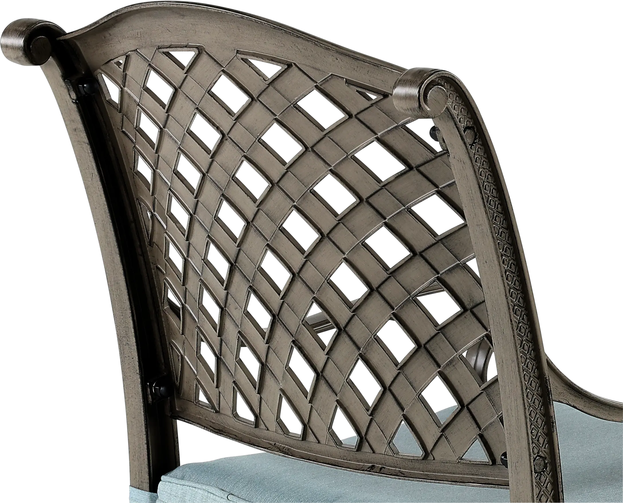 Macan Gray Metal Patio Dining Chair