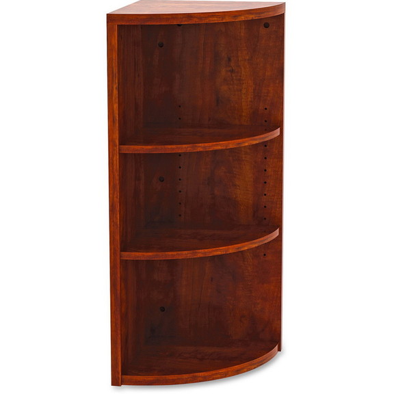 Lorell Essentials Series Cherry Laminate Corner Bo...