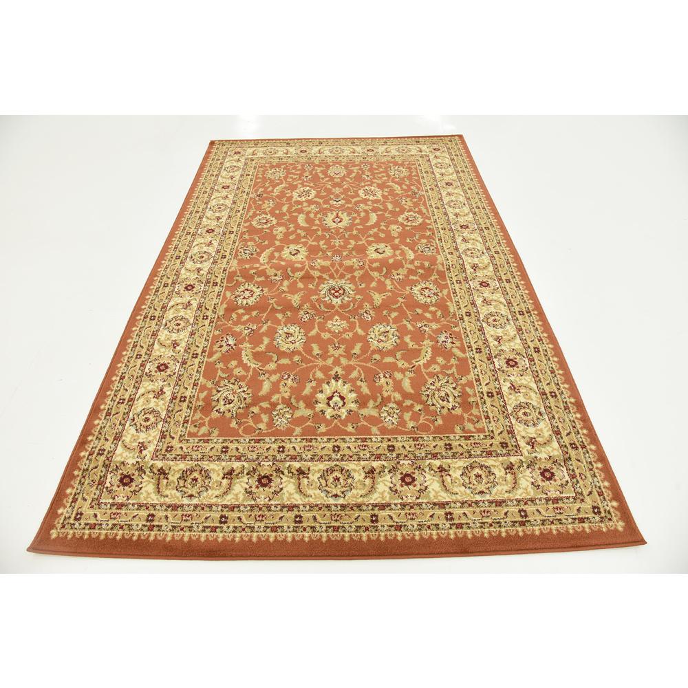 Unique Loom Voyage Floral Traditional Area Rugs, Red