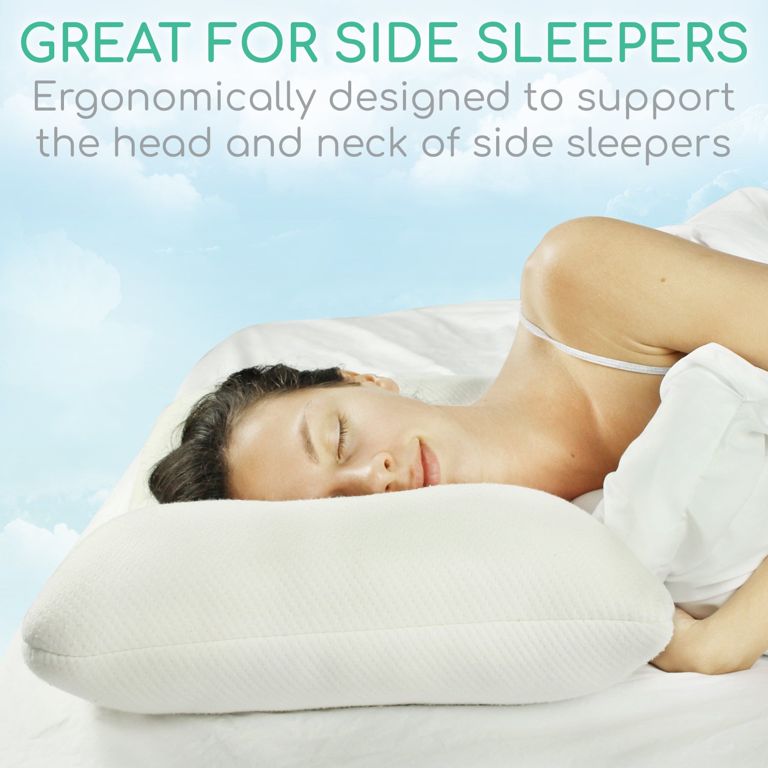 Xtra-Comfort Chiropractic Pillow, Memory Foam Pillow For Cervical Support