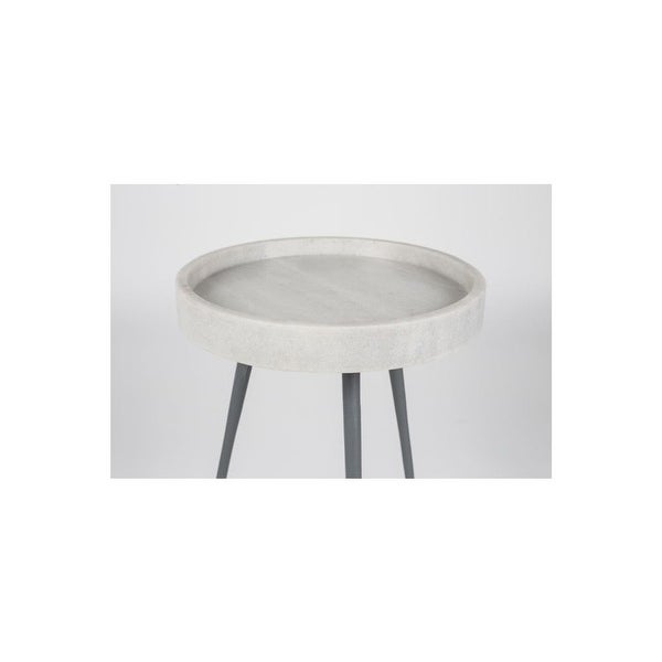 Zuiver Karrara Rounded White Marble End Table