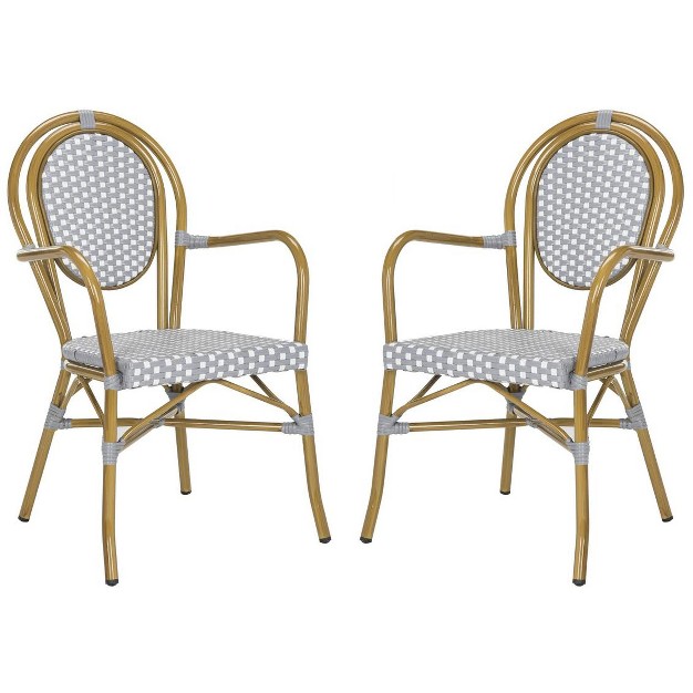 Rosen French Bistro Arm Chair set Of 2 Safavieh