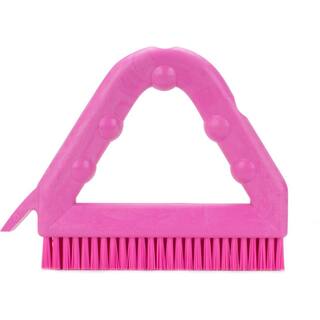 CFS Brands Sparta 9 in. Pink Polyester Tile and Grout Brush (4-Pack) 41323EC26