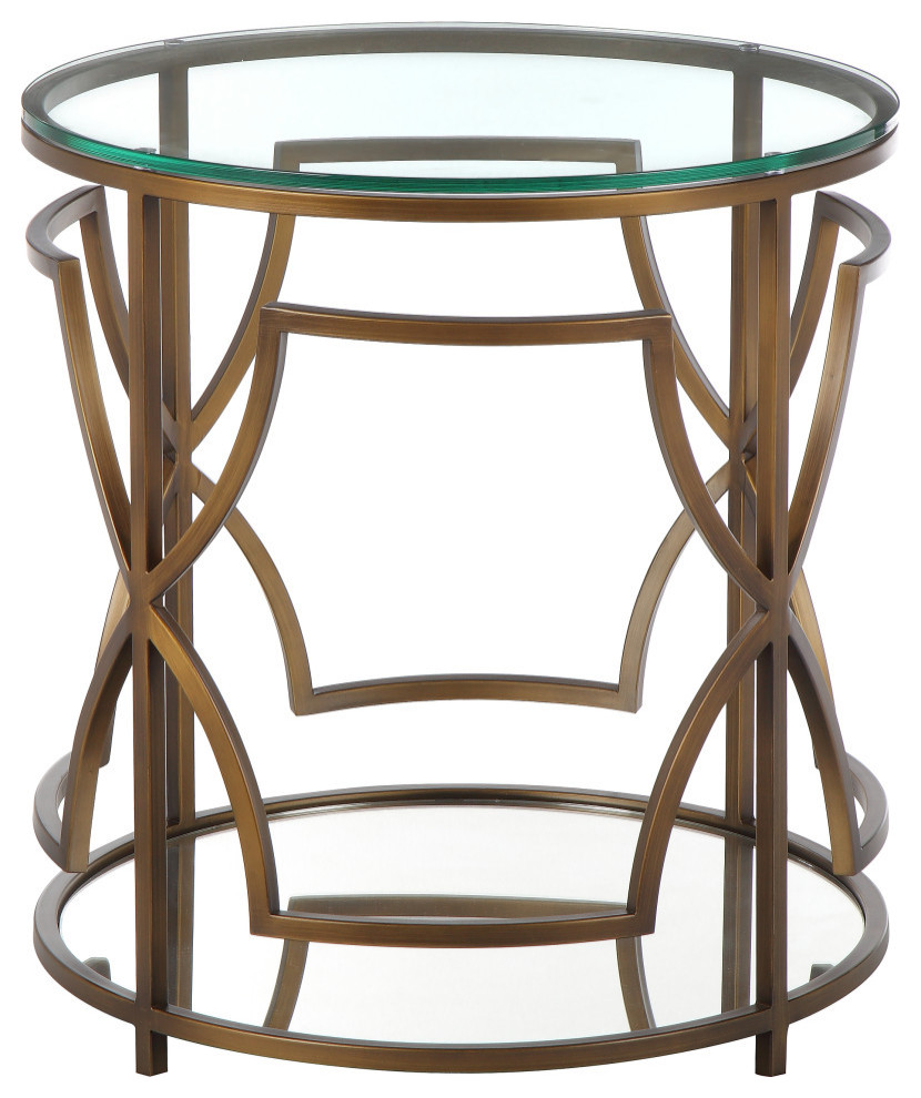 Edward Round Side Table   Contemporary   Side Tables And End Tables   by American Home Classic Inc.  Houzz