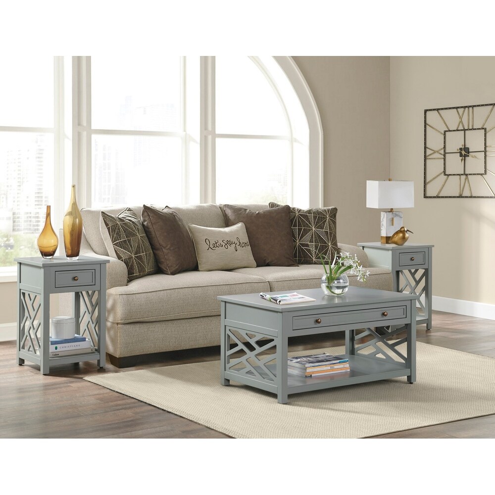 Porch   Den Altadena 3 piece Coffee and End Table Set with Drawers