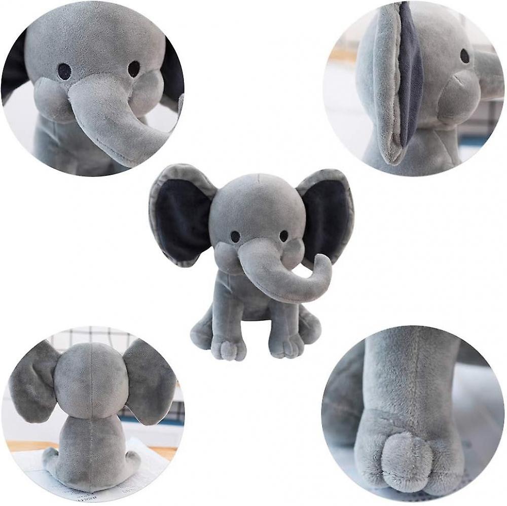 Stuffed Elephant Animal Plush Toys 9 Inch (gray)