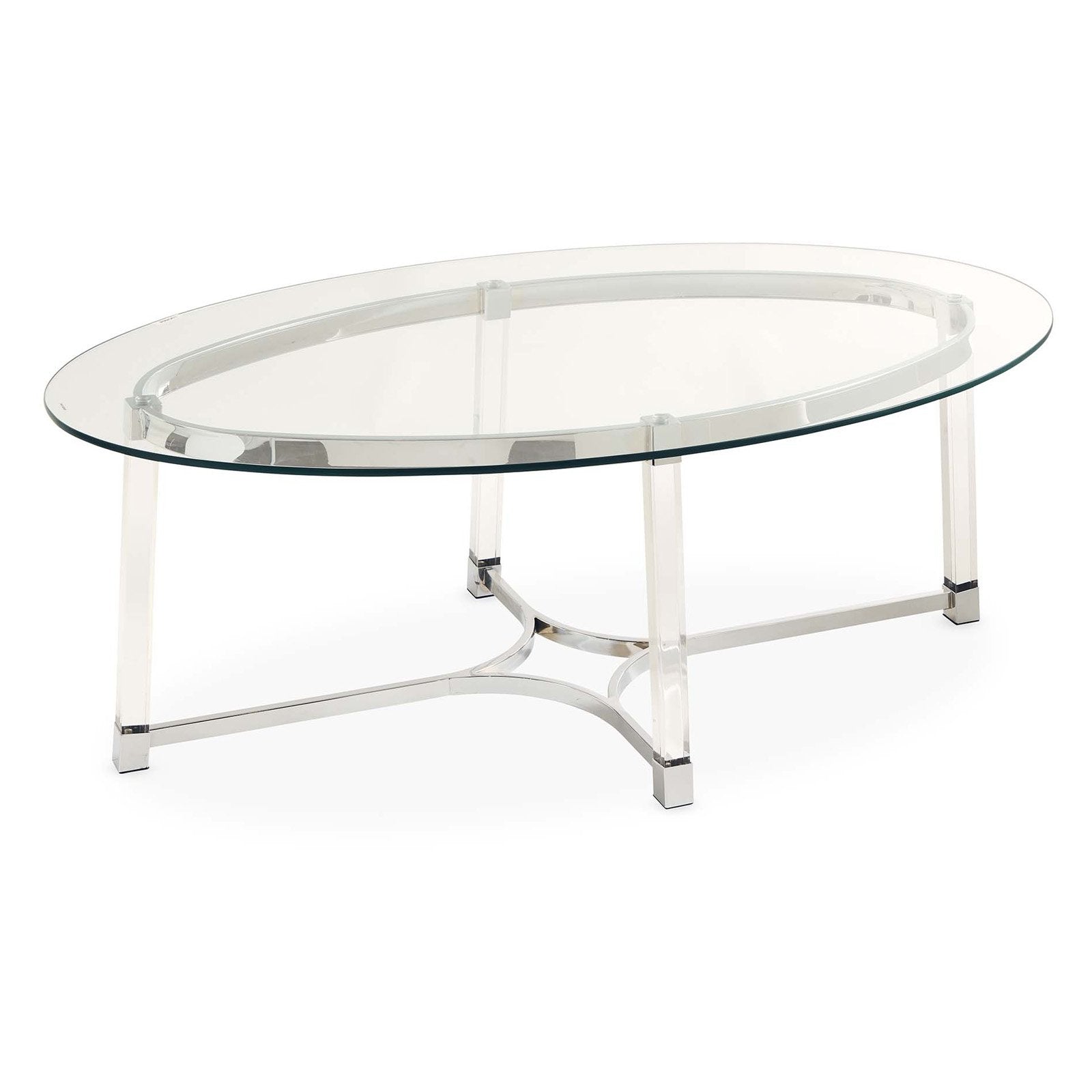 Picket House Furnishings Sophia Oval Glass Topped Coffee Table