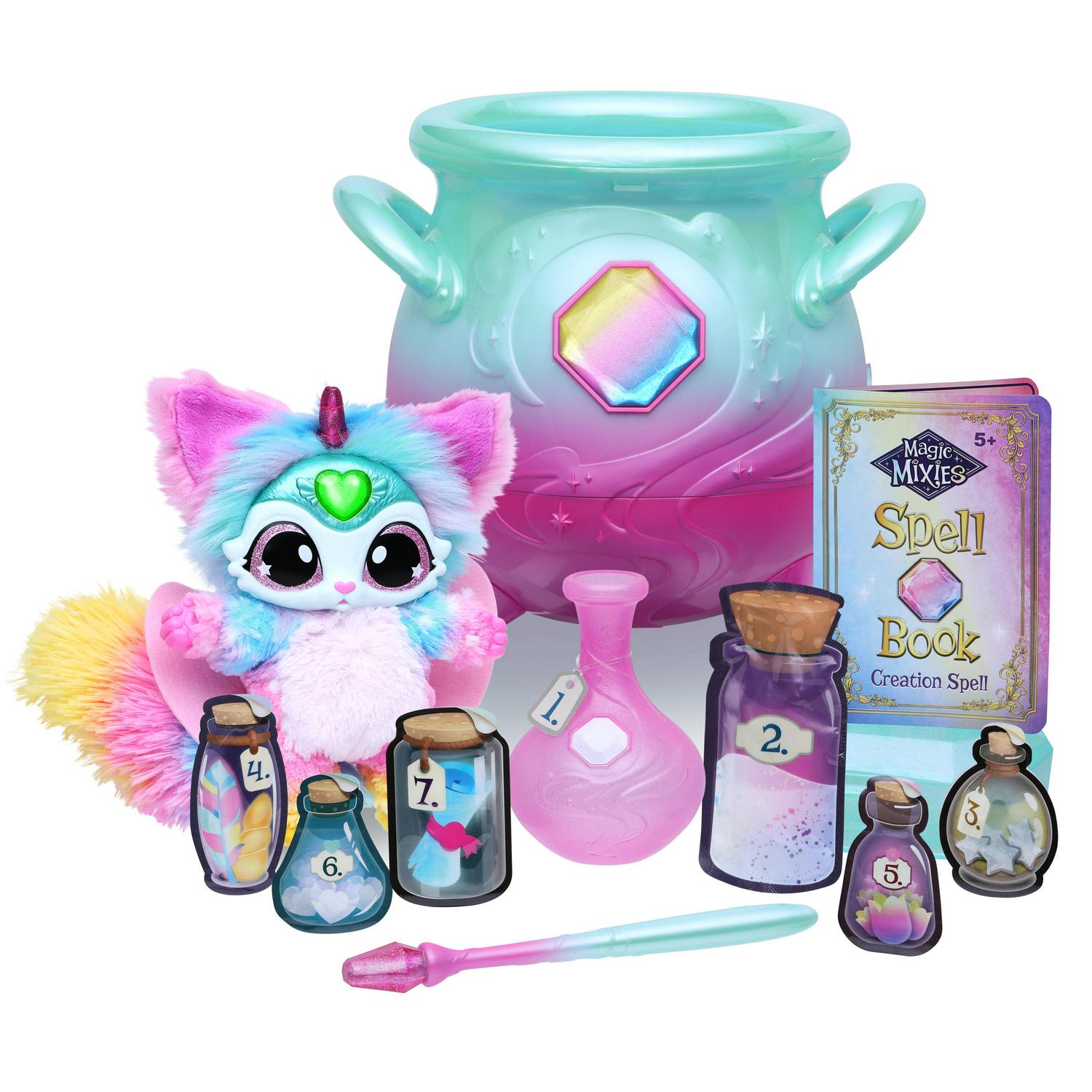 Magic Mixies Magical Misting Cauldron with Exclusive Interactive 8 inch Rainbow Plush Toy and 50+ Sounds and Reactions Toys for Kids Ages 5+  Crowdfused