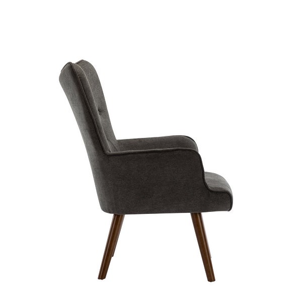 Porthos Home Harlem Accent Chair， Polyester Wingback， Wooden Legs