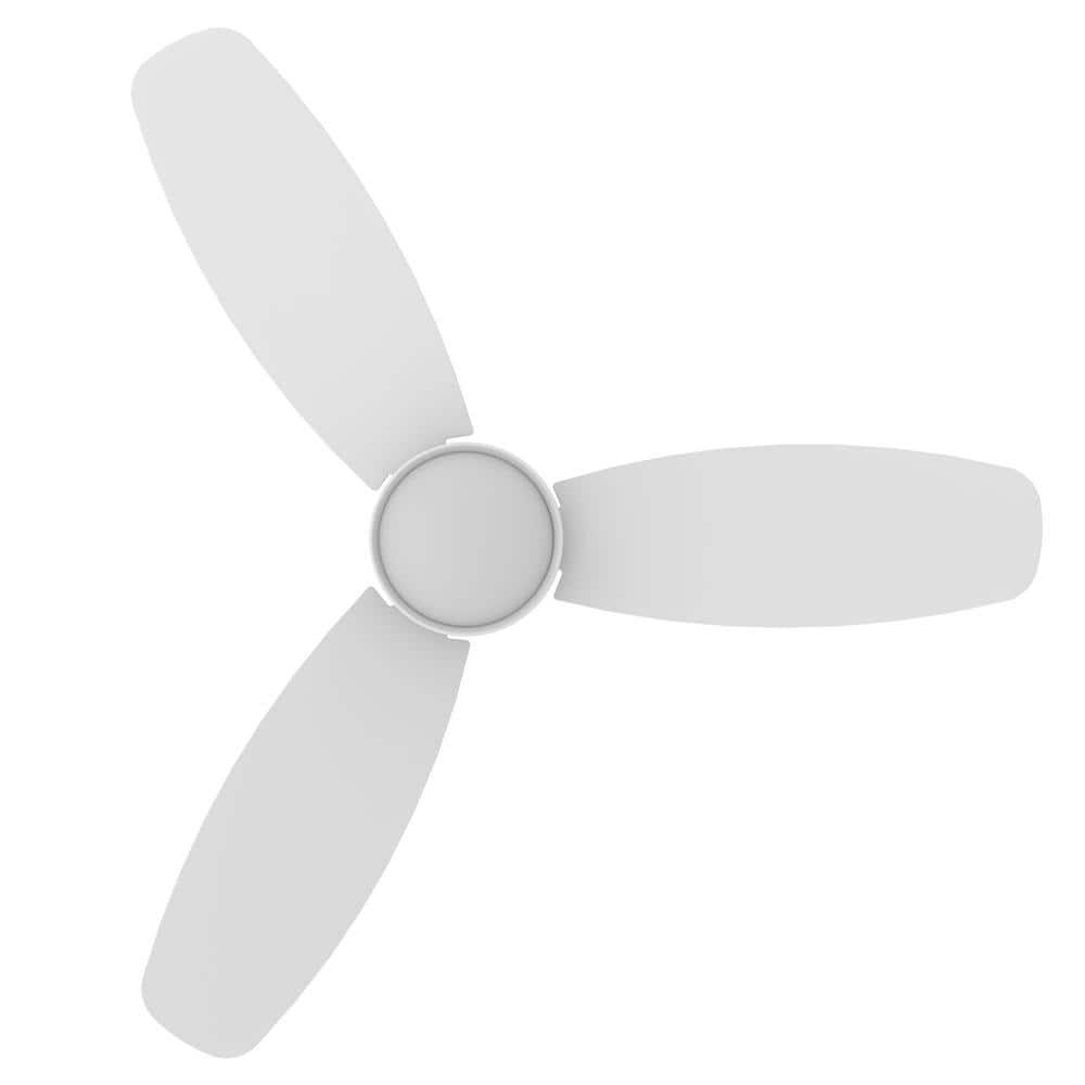 CARRO Biscay 48 in Dimmable LED IndoorOutdoor White Smart Ceiling Fan with Light and Remote Works with AlexaGoogle Home