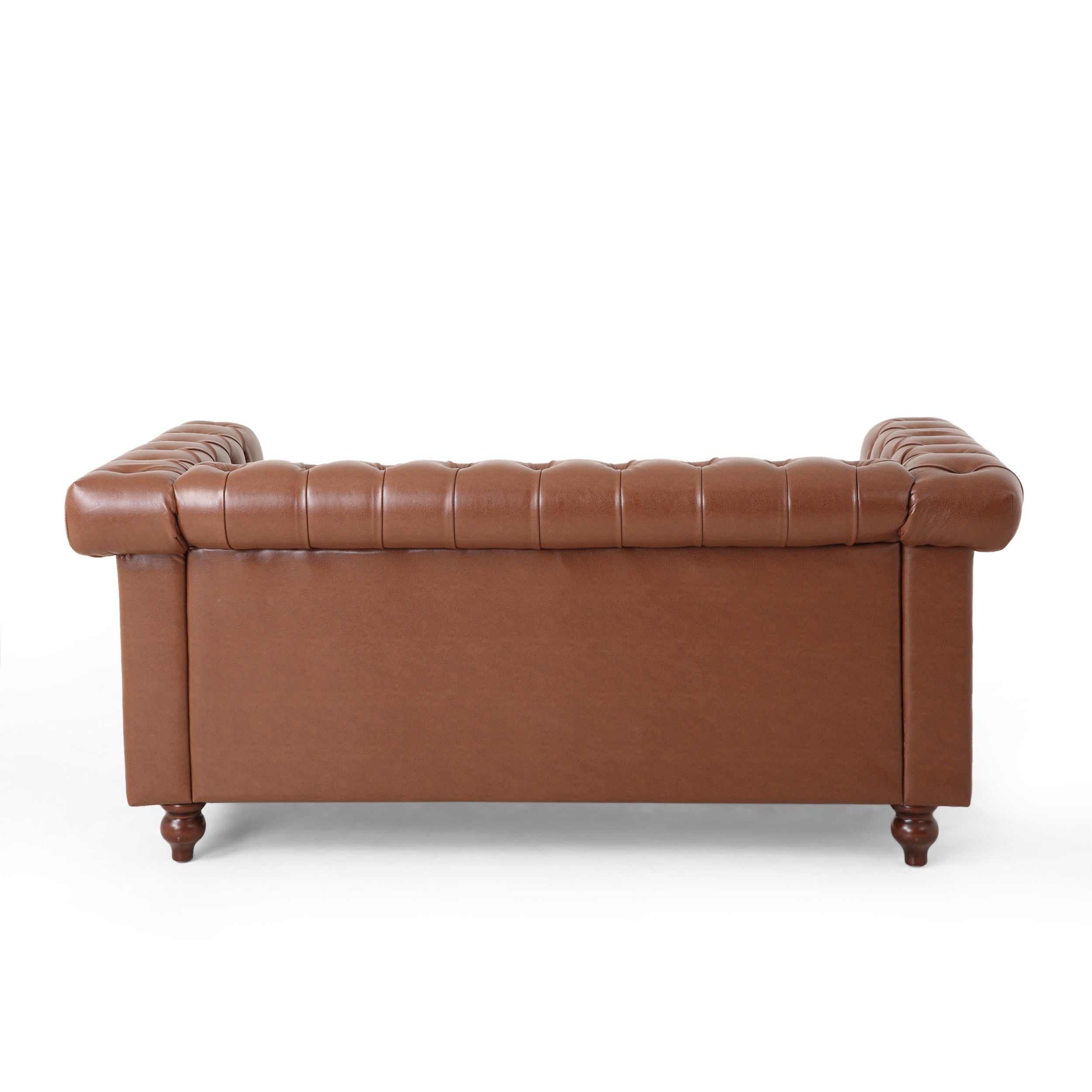 Timber Modern Glam Tufted Loveseat with Nailhead Trim