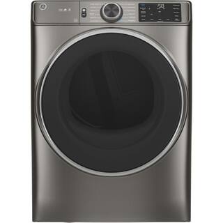 GE 7.8 cu. ft. Smart Front Load Electric Dryer in Satin Nickel with Steam and Sanitize Cycle ENERGY STAR GFD65ESPNSN