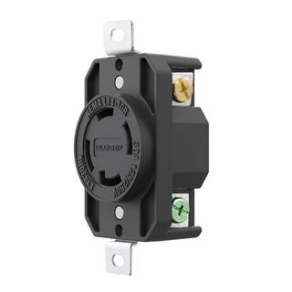 ELEGRP 30 Amp 125250V NEMA L14-30R Locking Receptacle Industrial Grade Grounding Twist Lock Outlet Black L1430RL