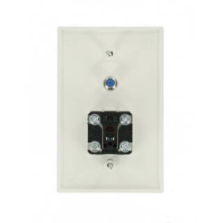 Leviton White 1-Gang Audio Wall Plate (1-Pack) R52-40539-CMW