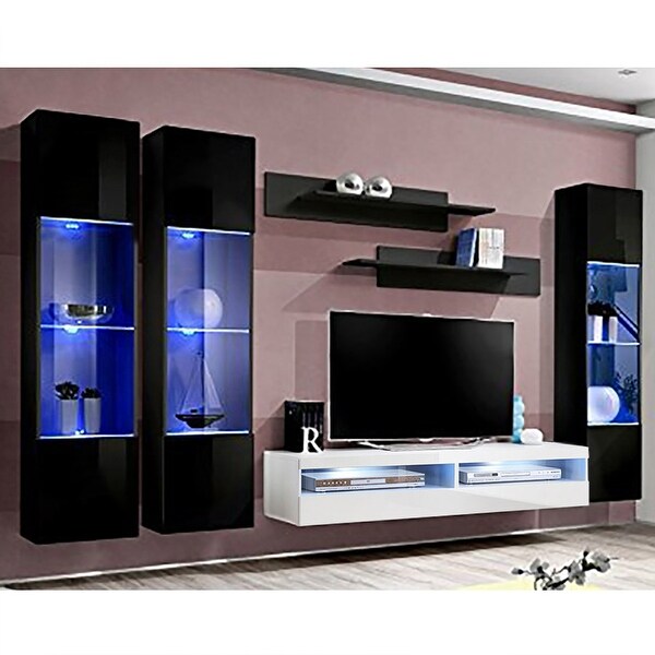 Fly CD3 35TV Wall Mounted Floating Modern Entertainment Center