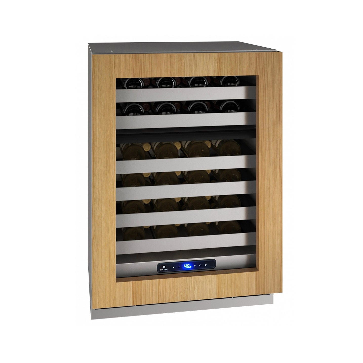 Wine Captain 24 In Dual Zone Reversible Hinge Integrated Frame 115v