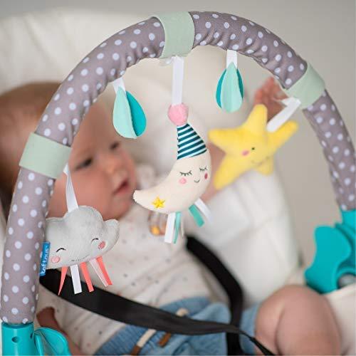 Taf Toys Mini Moon Arch | Ideal for Infants and Toddlers， Fits Stroller and Pram， Activity Arch with Fascinating Toys， Stimulates Baby?s Senses and Motor Skills Development， for Easier Outdoors