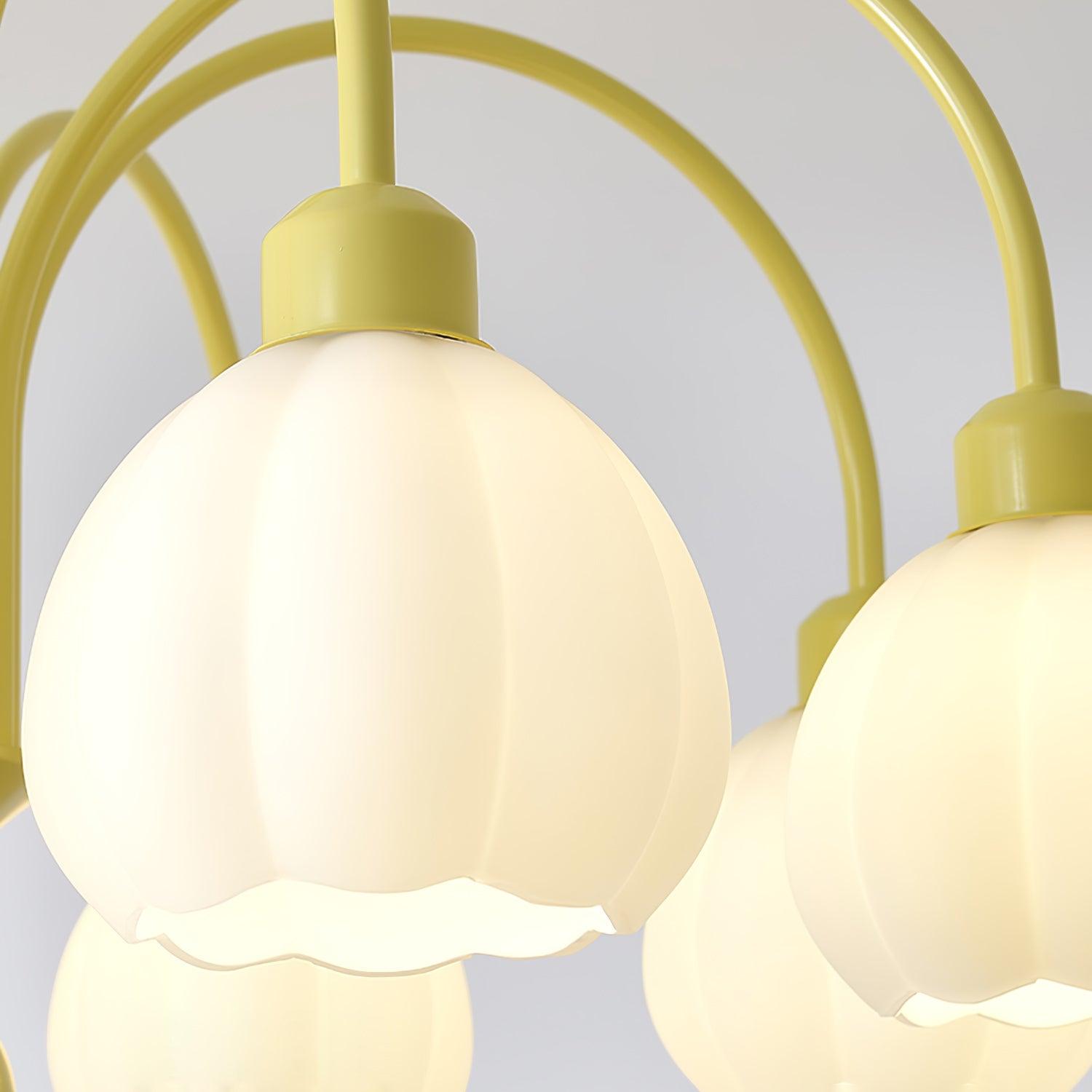 Cream Pumpkin Ball Chandelier