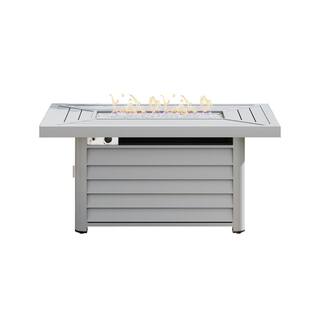 CORVUS Wevok Rectangle Aluminum Propane Fire Pit Table FP023