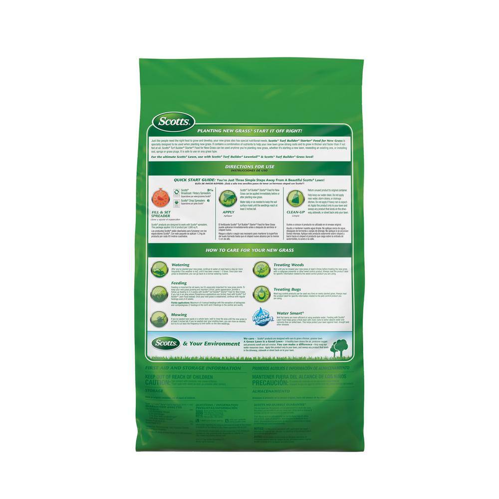 Scotts Turf Builder 42 lbs. 14000 sq. ft. Starter Fertilizer for New Grass Use When Planting Seed 21814