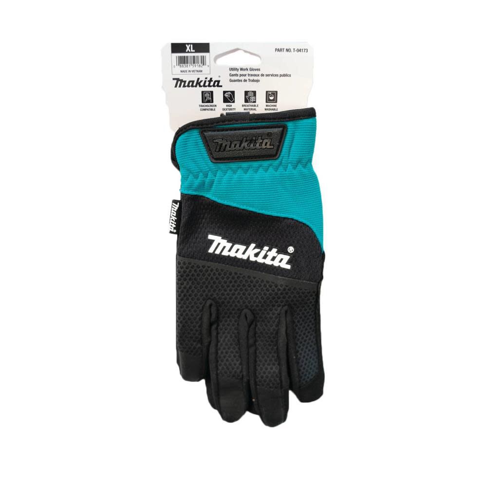 Makita Utility Work Gloves Open Cuff Flexible Protection XL T-04173 from Makita