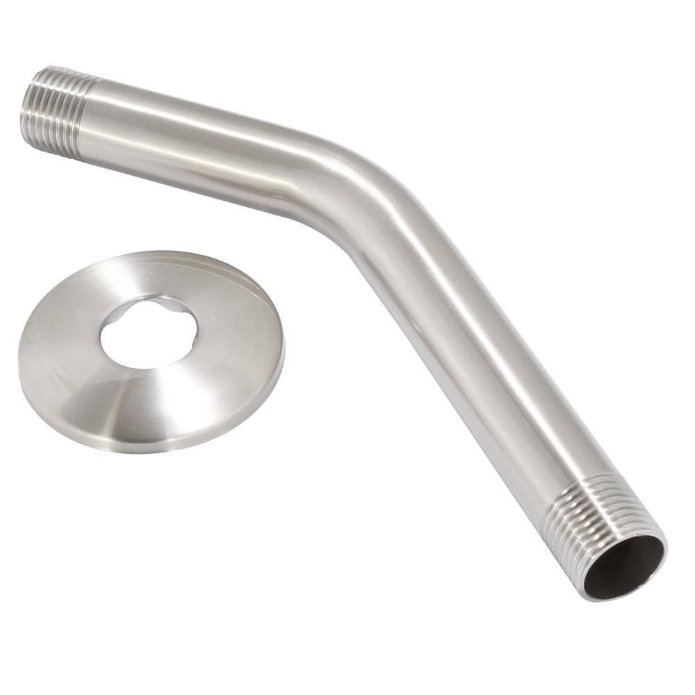 Glacier Bay 8 in. Shower Arm and Flange in Brushed Nickel 3075-505