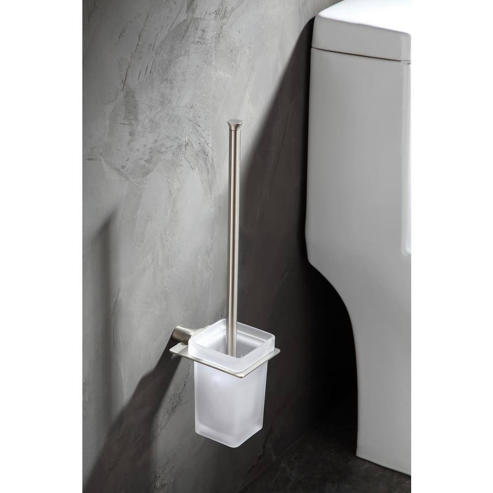 ANZZI Essence Series Stainless Steel Toilet Brush Holder in Brushed Nickel AC-AZ055BN