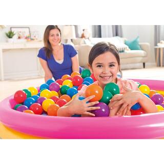 Intex 100-Pack Large Multi-Colored Plastic Fun Ballz for Ball Pits (2-Pack) 2 x 49600EP