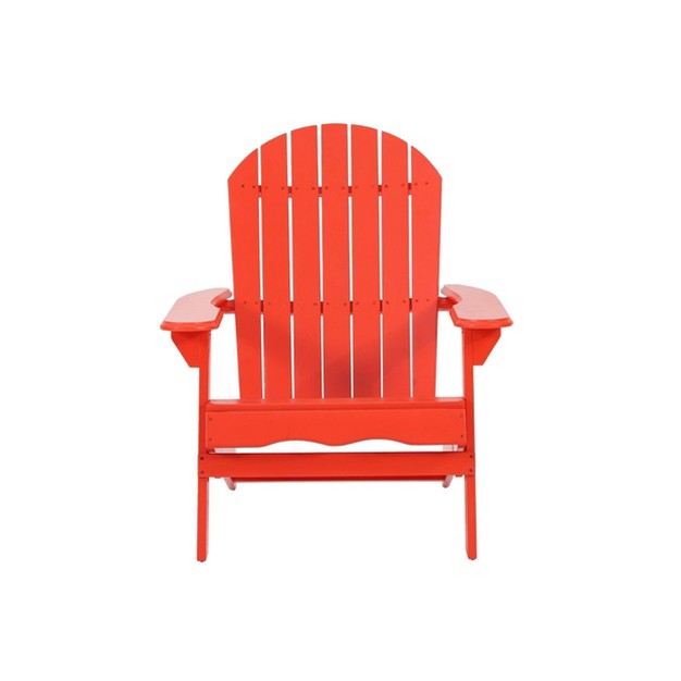 Malibu Outdoor Acacia Wood Adirondack Chair Red Christopher Knight Home