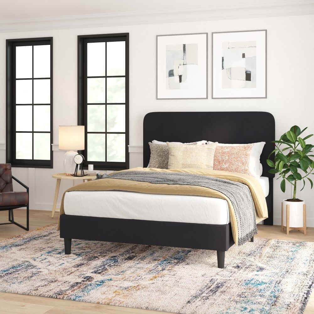 Platform Bed with Headboard   No Foundation Needed