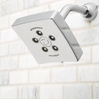 Speakman Kubos 3-Spray Patterns with 2.5 GPM 5 in. Wall Mount Fixed Shower Head with Anystream Technology in Matte Black S-3021-MB