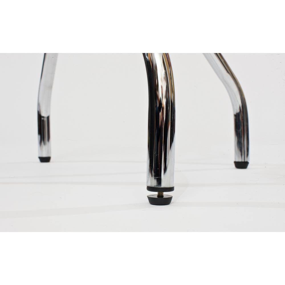 TRINITY 30 in. Chrome Swivel Cushioned Bar Stool TWE-1101