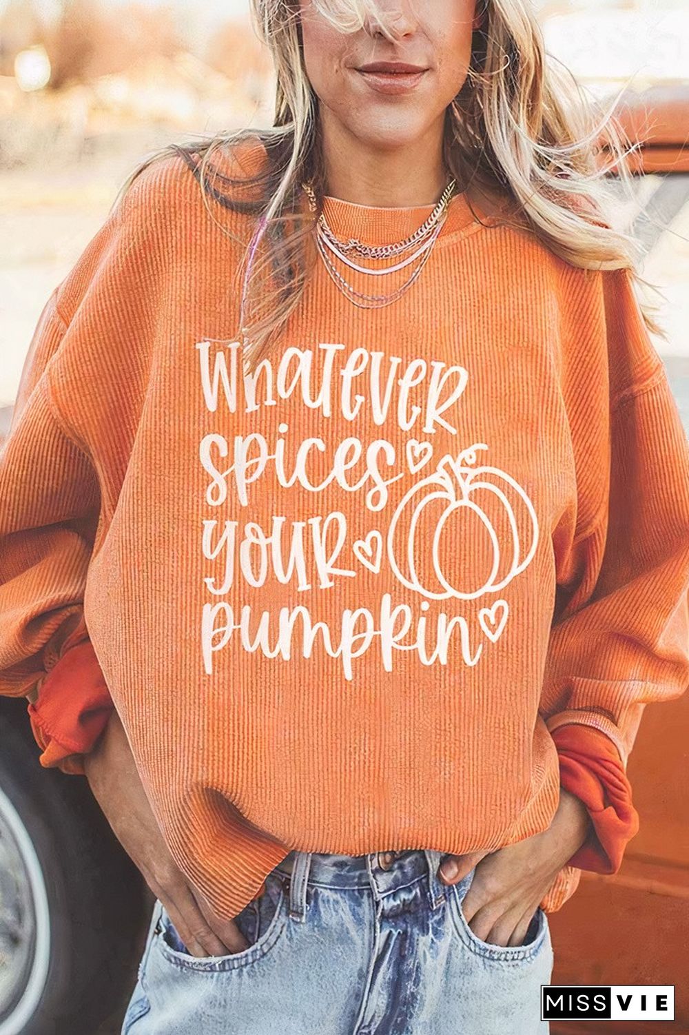 Letter & Halloween Print Drop Shoulder Sweatshirt