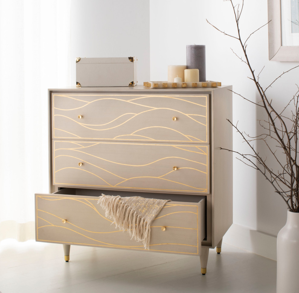 Safavieh Couture Broderick Wave Chest   Midcentury   Accent Chests And Cabinets   by Safavieh  Houzz