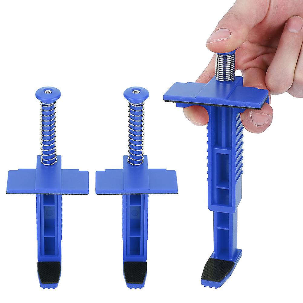 2pcs Brick Liner Runner Leveling Measuring Tool With Wire Drawer Plastic Bricklaying Tool Fixer Engineering Accessory For Building Construction[blue]