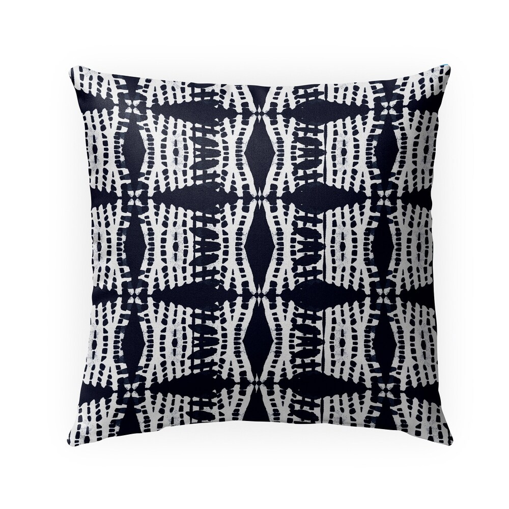 MOROCCAN DIAMONDS BLACK Indoor Outdoor Pillow By Hope Bainbridge