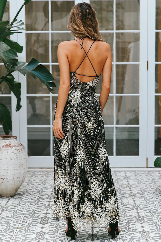 Lobby Conversations Maxi Dress Black