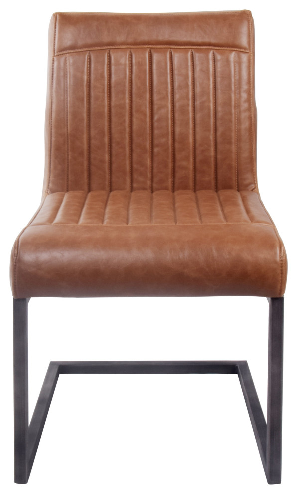 Zacary Dining Chair  Antique Cigar Brown (Set Of 2)   Industrial   Dining Chairs   by Virgil Stanis Design  Houzz